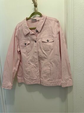 Classic Pink Denim Jacket - Women's Casual Jean Jacket
